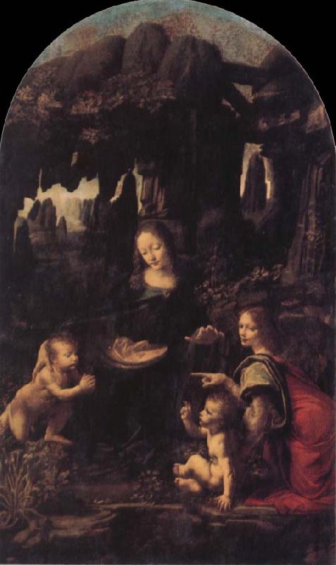 Leonardo  Da Vinci The Virgin of the Rocks oil painting picture